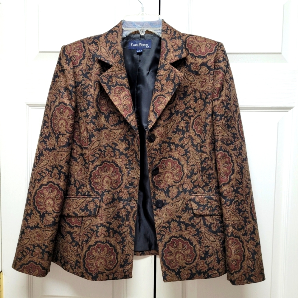 Evan Picone Brocade Blazer